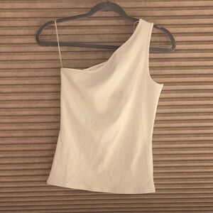 One-Shoulder Ivory Top